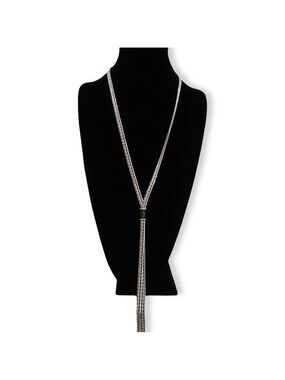 CHICO’s Contemporary “Skye” Silver Tassel Necklace | NWT